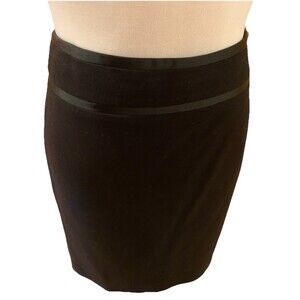 White House Black Market Black Tuxedo Skirt Sz 6 Classic Luxury Career Office